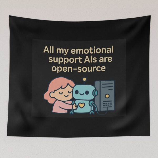 Item preview, All My Emotional Support AIs Are Open-Source designed and sold by AcceleraTees.