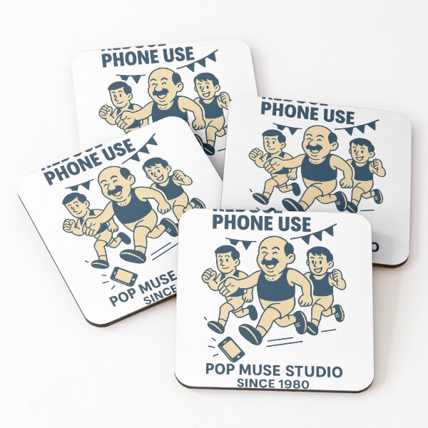 Item preview, REDUCE PHONE USE – Retro Running Motivation designed and sold by giant_ani.