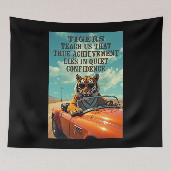 Item preview, TIGERS TEACH US (that true achievement lies in quiet confidence) designed and sold by TIGERRIFIC.