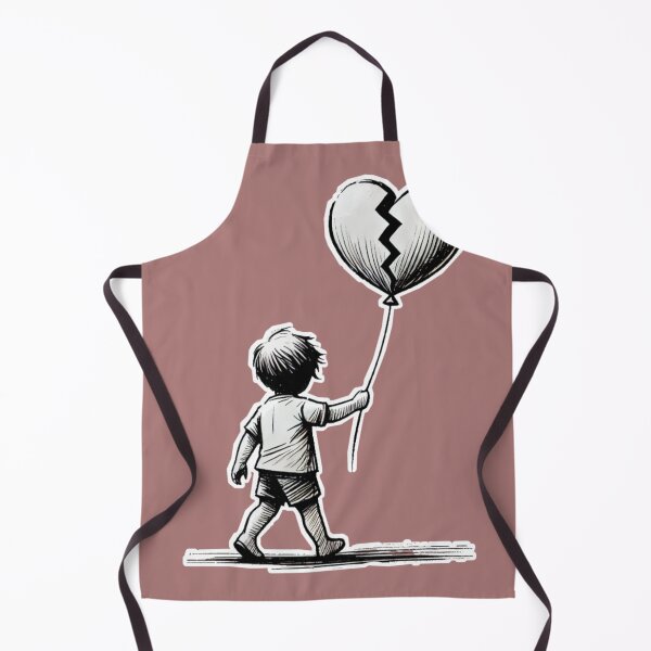 Item preview, Broken Heart Balloon – Sad Boy Walking Minimalist Art designed and sold by Just Meaningful.