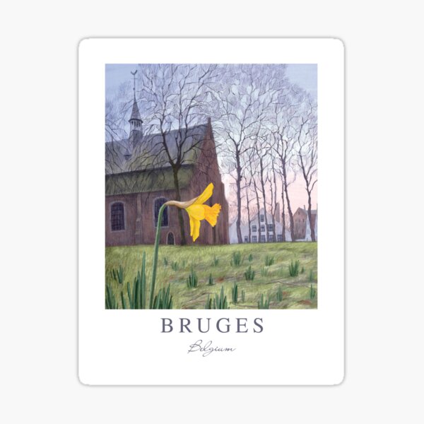 Vista previa del artículo con la obra «Primer narciso en el beaterio de Brujas», diseñado y vendido por BrugesArtworks.