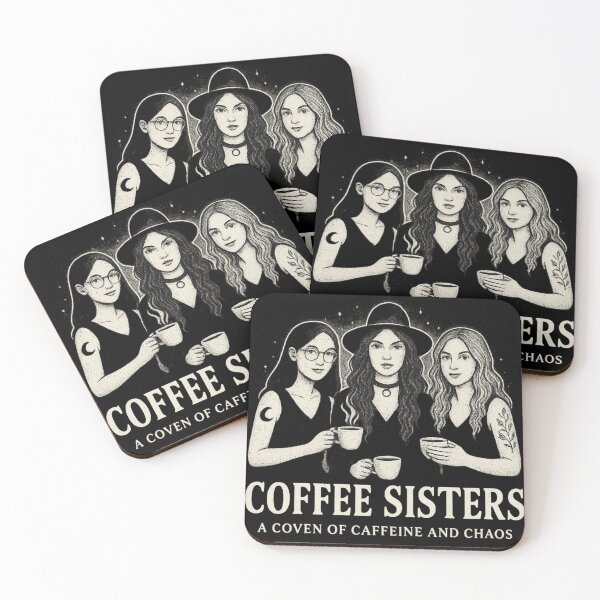 Item preview, Coffee Sisters – A Coven of Caffeine and Chaos designed and sold by Altered Array, LLC.