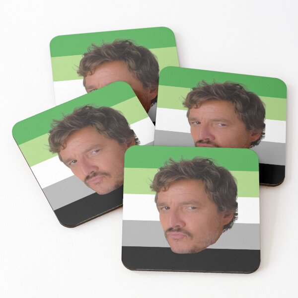 Item preview, Emotional Support Pedro Pascal (Aromantic Pride Version) designed and sold by LittleMsMorales.