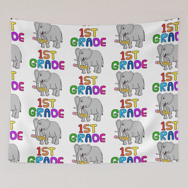 Item preview, School Elephant 1st Grade Teacher, Back To School designed and sold by doodlerob.