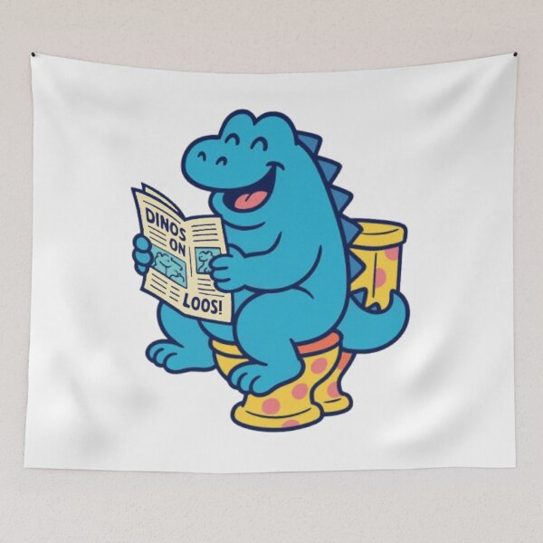 Item preview, A Dinosaur Pooping on the Toilet designed and sold by 2competent4life.