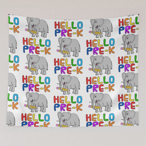 Item preview, Hello Pre-K Elephant, Elementary Teacher, First Day Of School designed and sold by doodlerob.