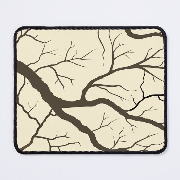 Item preview, Abstract Pattern of Dark Branching Lines on Beige Background designed and sold by Creative88Art.
