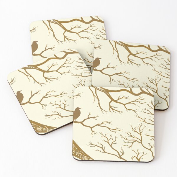 Item preview, Artistic Depiction of Leafless Tree Branches with Perched Bird designed and sold by Creative88Art.