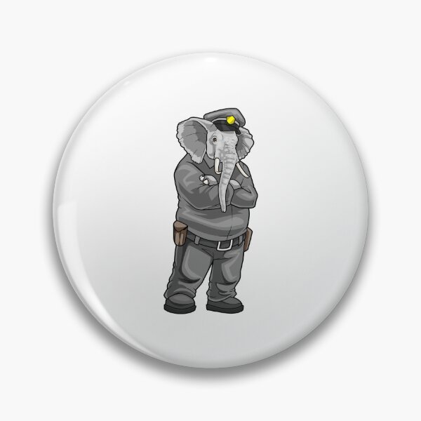 Artikelvorschau, Elefant Polizist Polizeimütze Polizei entworfen und verkauft von Snabdesign84.