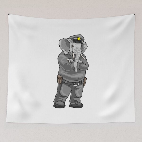 Item preview, Elephant Cop Police hat Police designed and sold by Snabdesign84.