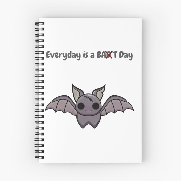 Item preview, bat with saying designed and sold by LittleLilith81.