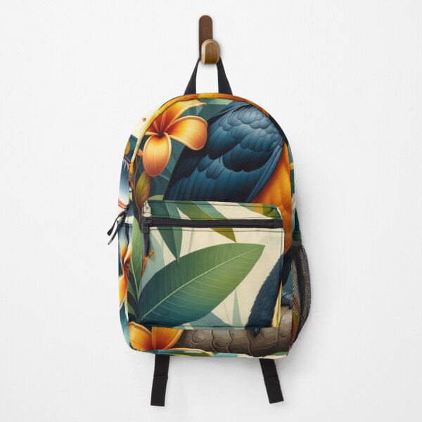 Item preview, Tucan in the middle of Tropical Flowers and Leaves designed and sold by FlosArtPrintShop.