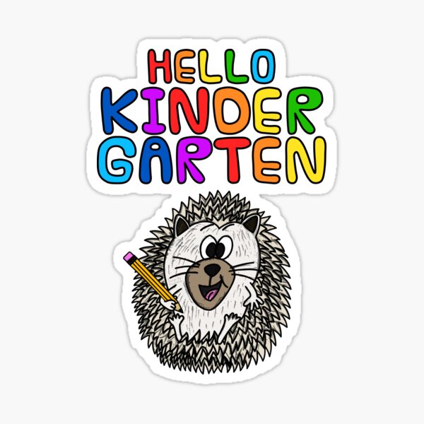 Item preview, Hello Kindergarten Hedgehog, Elementary Teacher, Back To School designed and sold by doodlerob.