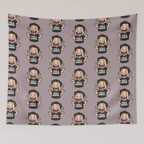 Item preview, Elon Musk Tesla Bumper designed and sold by NutSkyArt.