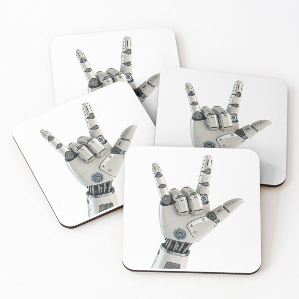 Item preview, 3D illustration of robotic hand rock and roll designed and sold by elkuni.