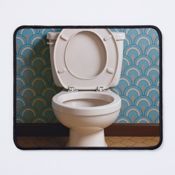 Item preview, Retro Bathroom With White Upright Toilet Seat designed and sold by Maria Dryfhout.