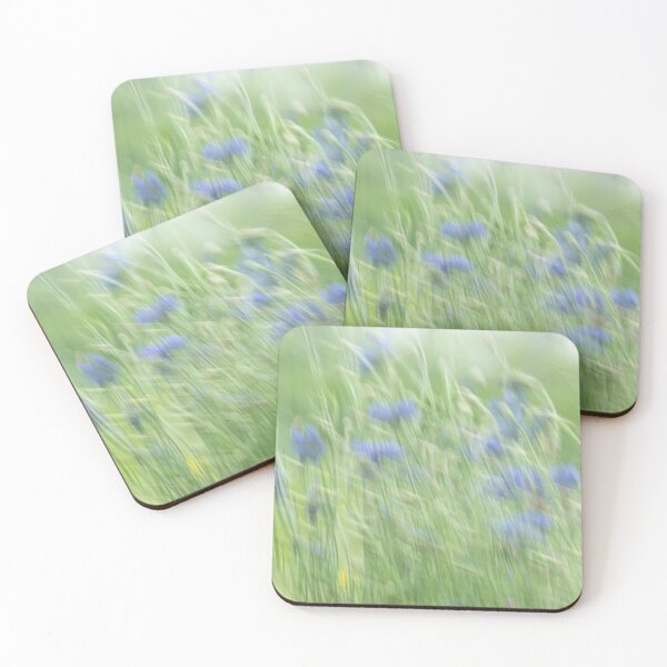Item preview, Blue wildflowers blowing in the wind designed and sold by KRFNatureGifts.