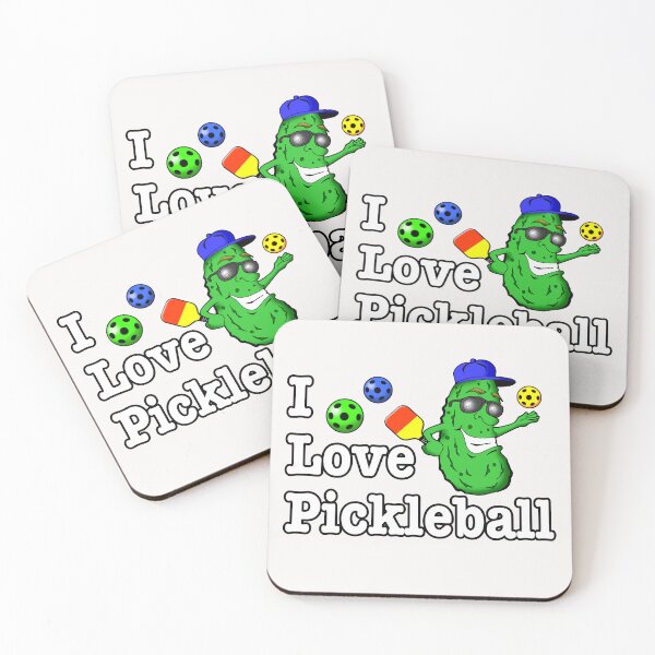 Item preview, I Love Pickleball Cartoon Logo. Graphic Design Illustration.  designed and sold by Uncle Steve The Cartoonguy's Pickleball Madness..
