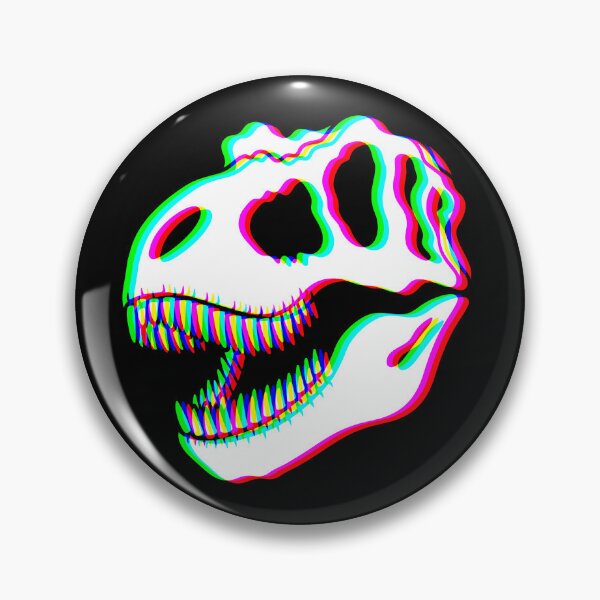 Item preview, Dinosaur Skull Glitch Effect – Modern Design for T-Shirts, Posters & Stickers designed and sold by VariousGoodies.