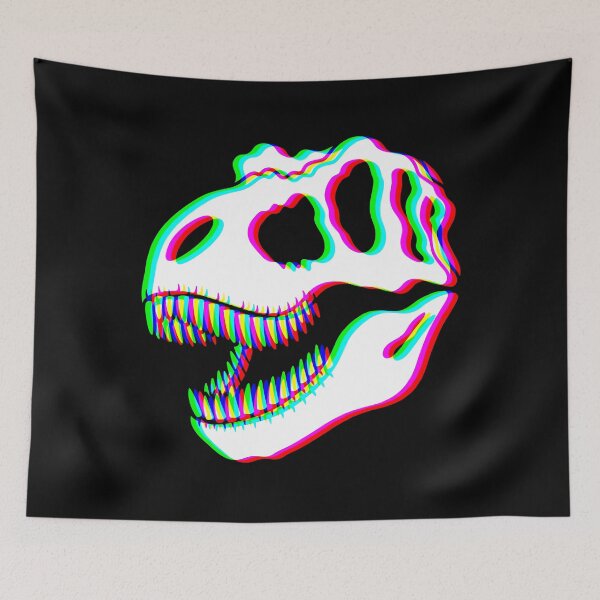 Item preview, Dinosaur Skull Glitch Effect – Modern Design for T-Shirts, Posters & Stickers designed and sold by VariousGoodies.