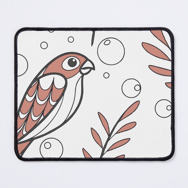 Item preview, Seamless Pattern with Stylized Birds, Leaves, and Bubbles designed and sold by Creative88Art.