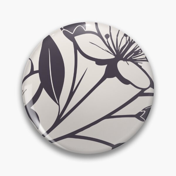 Item preview, Seamless Floral Pattern with Black Blossoms on Beige Background designed and sold by Creative88Art.