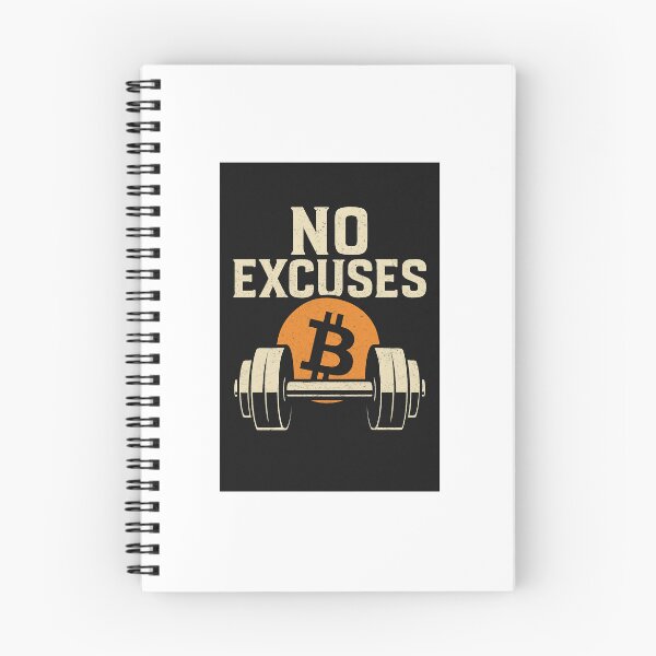Item preview, No Excuses – Bitcoin x Gym Motivation designed and sold by Treyyu.