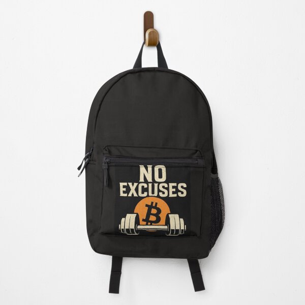 Item preview, No Excuses – Bitcoin x Gym Motivation designed and sold by Treyyu.