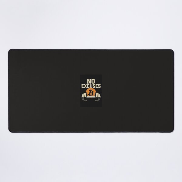 Item preview, No Excuses – Bitcoin x Gym Motivation designed and sold by Treyyu.