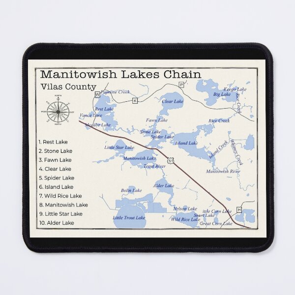 Item preview, Manitowish Lakes Chain-WI-Vilas County designed and sold by Jean Plout.