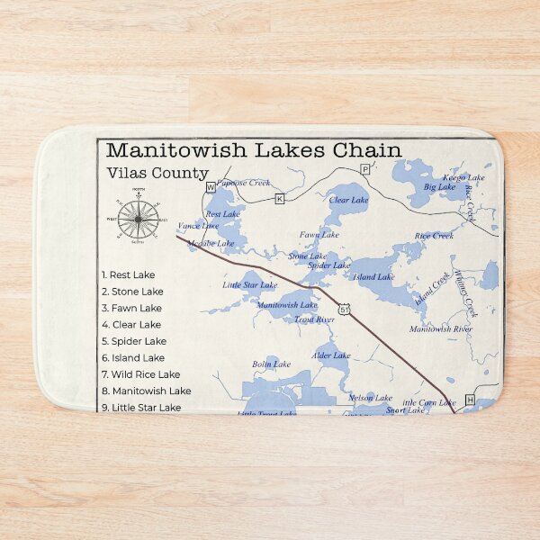 Item preview, Manitowish Lakes Chain-WI-Vilas County designed and sold by Jean Plout.