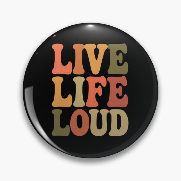 Item preview, Live Life Loud Retro Groovy Quote designed and sold by Taans-Creation.