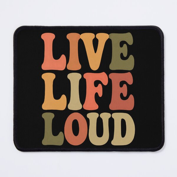Item preview, Live Life Loud Retro Groovy Quote designed and sold by Taans-Creation.