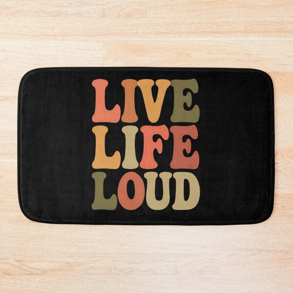 Item preview, Live Life Loud Retro Groovy Quote designed and sold by Taans-Creation.