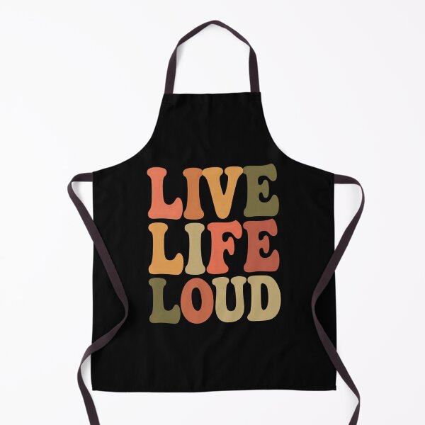 Item preview, Live Life Loud Retro Groovy Quote designed and sold by Taans-Creation.