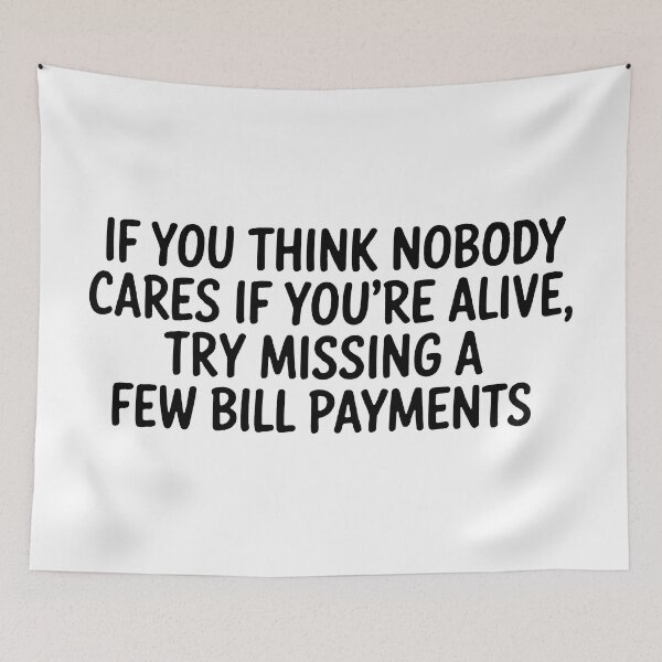 Item preview, Missing Bill Payments; designed and sold by StickerApe.