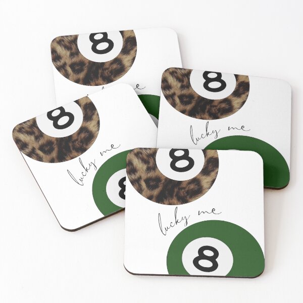 Item preview, Emerald Green and Leopard 8 Ball "Lucky Me" designed and sold by lunarrcreations.