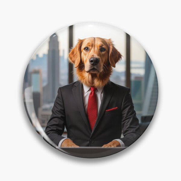 Item preview, Corporate Golden Retriever In An Office designed and sold by Maria Dryfhout.
