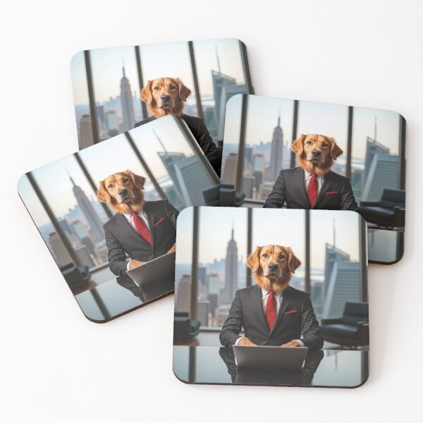 Item preview, Corporate Golden Retriever In An Office designed and sold by Maria Dryfhout.