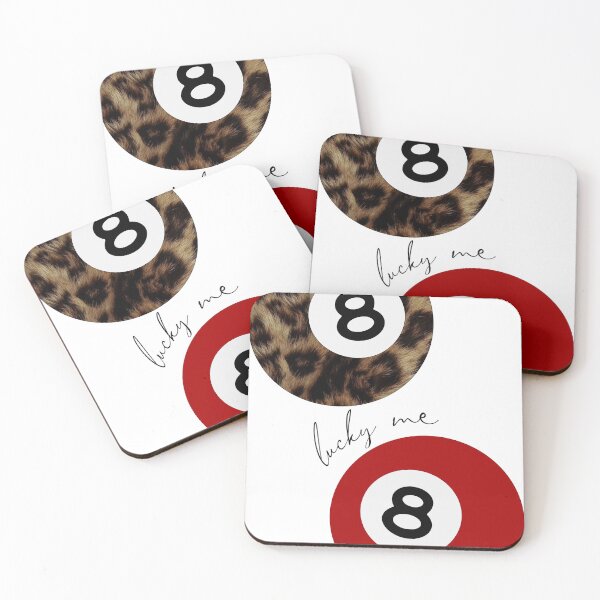Item preview, Red and Leopard 8 Ball "Lucky Me" designed and sold by lunarrcreations.