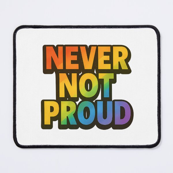 Item preview, Never Not Proud – Bold Rainbow Typography designed and sold by Haus Of Sin.