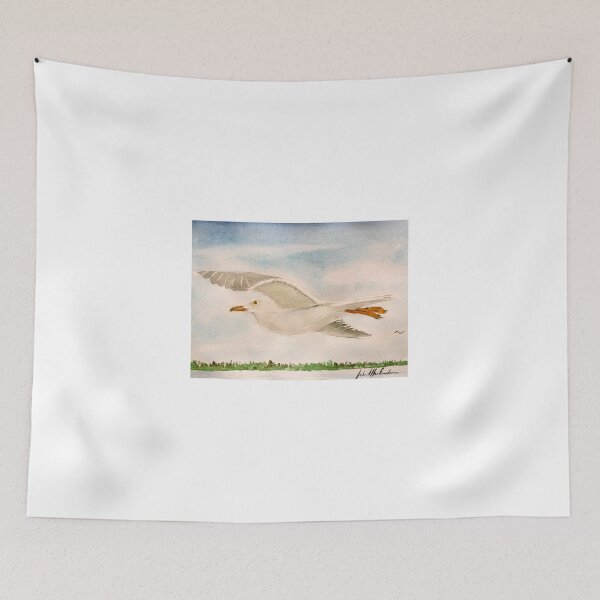 Item preview, A seagull flying over the ocean and land designed and sold by John MacEachern.