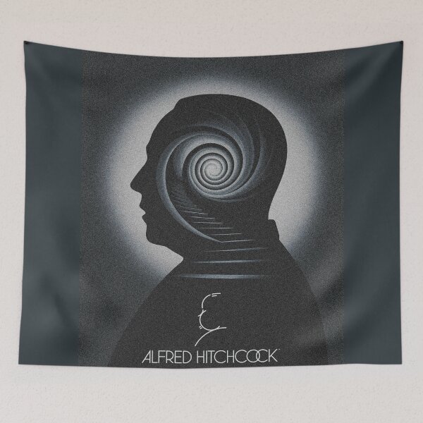 Item preview, Alfred Hitchcock Vertigo Spiral granulated art – Iconic Mystery Art Print designed and sold by paulo silveira.
