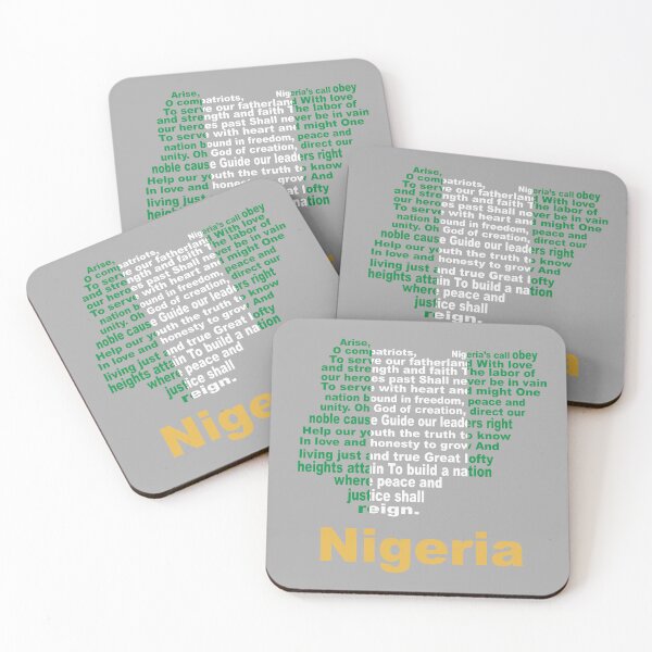 Item preview, Nigeria – Anthem Flag and Map Patriotic Design designed and sold by JR78.