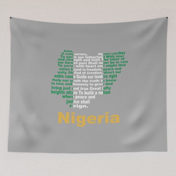 Item preview, Nigeria – Anthem Flag and Map Patriotic Design designed and sold by JR78.