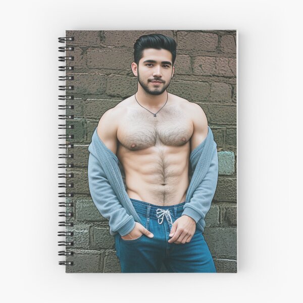 Item preview, Sexy Hairy Muscle Shirtless AI Male Model 501 designed and sold by korokstudios.