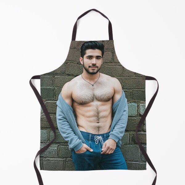 Item preview, Sexy Hairy Muscle Shirtless AI Male Model 501 designed and sold by korokstudios.