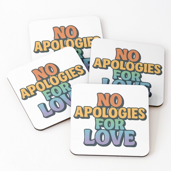 Item preview, No Apologies for Love – Bold Pride Typography designed and sold by Haus Of Sin.