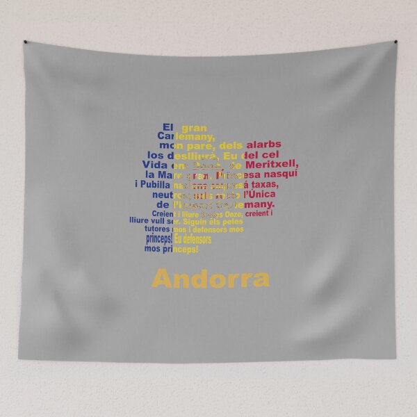 Item preview, Andorra – Anthem Flag and Map Cultural Tribute designed and sold by JR78.