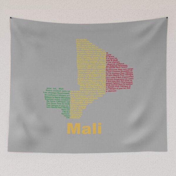 Item preview, Mali – Anthem Flag and Map Heritage Tribute designed and sold by JR78.